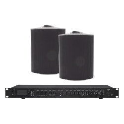 EPCOM PROAUDIO EP2060W/2WSB Amplificador de Audio con 2 Bocinas OL-5BK | 2 x 60W | Baja Impedancia 4 - 8? | Reproductor Bluetooth USB SD | Efectos Integrados Delay Echo Repeat