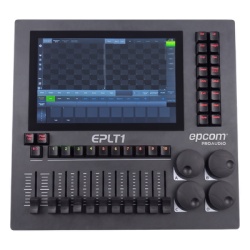 EPCOM PROAUDIO EPLT1 Consola de Iluminacion DMX EPLT1 / 2 Universos / Pantalla 10.1" Multitactil / 10 Faders + 4 Ruedas / WiFi Integrado / Flight Case Incluido