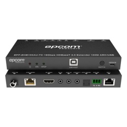 EPCOM PROAUDIO EPP-EHB100AU Kit Extensor HDMI | 4K2K@60HZ | HDR 4:4:4 | HDBaseT | 100M | Salida de Audio | HDCP 2.2 | IR Bidireccional | Admite la funcion USB KVM - Img 2