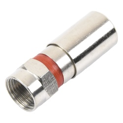 EPCOM TITANIUM TT-CON-510-RG59 Conector F Macho de Compresion Metalico para cable RG-59 Cuerpo de Bronce Niquelado.