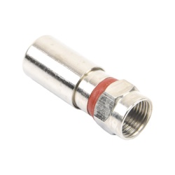 EPCOM TITANIUM TT-CON-510-RG6 Conector F Macho de Compresion Metalico para cable RG-6 Cuerpo de Bronce Niquelado. - Img 4
