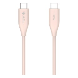 EZVIZ AK-PAC6S-P-1.5M Cable de Carga USB-C a C / 1.5 Metros (4.92 Pies) / Tecnologia GaN (Nitruro de Galio) / Fast-Charging / Potencia 60W / Velocidad Transferencia 480 Mbps / Material Silicona No Tox