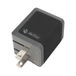 EZVIZ AKPAG35PN35W Cargador GaN III 35W / USB-C PD 35W + USB-A 22.5W / Doble Puerto Simultaneo / PD3.0 PPS QC4.0 AFC SCP FCP / Diseno Plegable de Bolsillo / Proteccion Integral 6 Capas