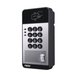 FANVIL I20S Audio Portero IP con 2 lineas SIP relevador integrado teclado numerico y lectora de tarjetas RFID para control de acceso PoE