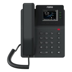 FANVIL V60P Telefono IP empresarial para 4 lineas SIP con pantalla LCD de 2.4 pulgadas a color Opus y conferencia de 6 vias PoE.
