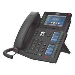 FANVIL X6U Telefono IP Empresarial con Estandares Europeos 20 lineas SIP con pantalla LCD a color 60 teclas DSS/BLF puertos Gigabit IPv6 Opus PoE/DC