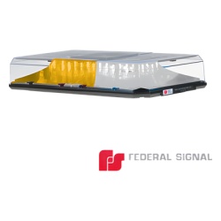 FEDERAL SIGNAL 454-300-CAW Barra de Luces HIGHLIGHTER LED SOLARIS con Montaje de Succion e Iman (dos colores domo claro)(Ambar-Claro)