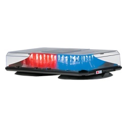 FEDERAL SIGNAL 454-300-CBR Barra de luces Highlighter LED Solaris con montaje de succion e iman (2 colores domo claro). Azul/Rojo.