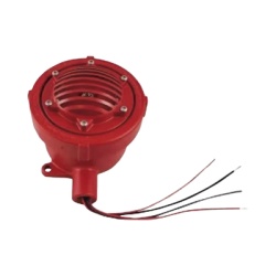 FEDERAL SIGNAL INDUSTRIAL FHEX24SMR Bocina Vibratone a prueba de explosiones para exterior y ubicaciones peligrosas 24 Vcd roja