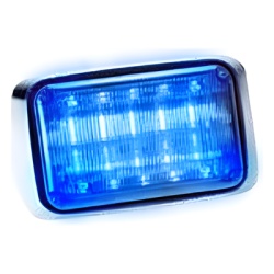FEDERAL SIGNAL QL-64-XF-CB Luz de advertencia Quadraflare LED con flasher integrado y mica transparente color azul