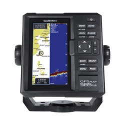 GARMIN 10-01711-00 Plotter de Navegacion GPSMAP 585 Plus / Pantalla 6" WVGA / Sonar CHIRP 600W / ClearVu Scanning Sonar / Compatible GPS-GLONASS-BeiDou / Quickdraw Contours / 2 Ranuras SD / IPX7 / Mul