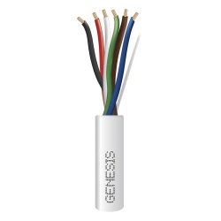 GENESIS 2106-1101/1000 Bobina de 305 Metros (1000 Pies) / Cable de Cobre / 6 x 22 AWG / Riser / Tipo CMR-CL3R / Para Aplicaciones de Control de Acceso / Alarmas de Intrusion / Automatizacion / Interfo