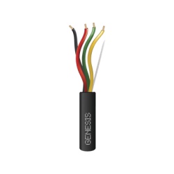 GENESIS 4154-1008 Carrete de Cable de 305 Metros (1000 Pies) / 4 x 14 AWG / Cable Direct Burial / Color Negro / Para Uso en Intemperie / Uso en Aplicaciones en Sistemas de Deteccion de Incendio y Sist
