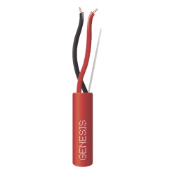 GENESIS 4306-5504/500 Bobina de 152 Metros (500 Pies) de Alambre / 2 x 18 AWG / Riser / Resistente al Fuego / Color Rojo / Tipo FPLR- CL3R - C(UL) -FT4 / Para Sistemas Contra Incendio o Sistemas de Ev