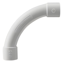 GEWISS DX-40-120 Curva de radio estrecho para tuberia rigida recomendado para cables de datos PVC Auto-extinguible de 20 mm