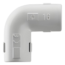 GEWISS DX-40-325 Union en "L" (Codo) para tuberia rigida recomendado para cable electrico PVC Auto-extinguible de 25 mm