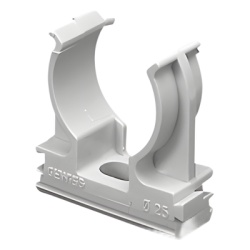 GEWISS GW-50-602 Soporte de presion (Abrazadera) PVC Auto-extinguible abierto para tuberia de 20 mm