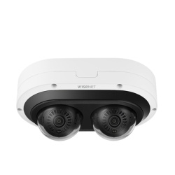 HANWHA VISION PNM-C12083RVD Camara Multi sensor IP 6MP x 2 CH con Inteligencia Artificial / Lente Mot. 3.54 a 6.69mm / WDR 120dB / H.265 / RanuraSD / Proteccion IP67 IK10 NEMA4X / IR 25m