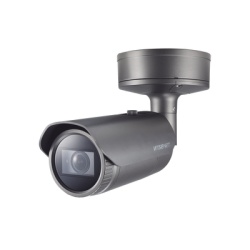 HANWHA VISION PNO-A6081R Camara Bala IP 2MP con IA / Lente Motorizado 4.38 a 9.33mm / P-Iris / WDR 120dB / H.265 / RanuraSD / Proteccion IP67 IK10 NEMA4X
