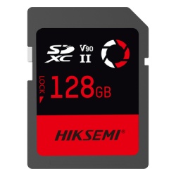 HIKSEMI by HIKVISION HS-SD-E90/128G Tarjeta SD Profesional 128G / 300 MB/s Lectura / 260 MB/s Escritura / U3 V90 / 4K-8K Video / TLC
