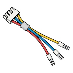 HIKVISION 101504313 Cable de salida de alarma / 10 cm (0.33 ft) / 4 hilos / Relay / Portero analógico
