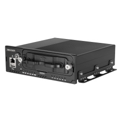 HIKVISION AE-MN5043(M12) NVR Móvil / 8 Canales / 5 Megapixel / 4 Puertos PoE + 4 Vía Switch / 2 Bahías HDD / GPS Integrado / Conector M12 / 9-36 VCC