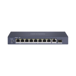 HIKVISION DS-3E0510HP-E Switch PoE+ / No Administrable / 7 Puertos 1000 Mbps 802.3 af/at (30 W) / 2 Puertos 1000 Mbps Hi-PoE (90 W) / 1 Puertos 1000 Mbps Uplink / 1 Puerto SFP / Modo Extendido hasta 3