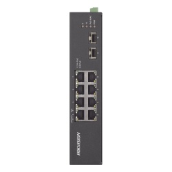HIKVISION DS-3T0510HP-E/HS Switch Industrial No Administrable / 8 Puertos Gigabit PoE+ / 2 Puertos SFP / 120 W / 48-57 VCD / 984 Pies de Alcance