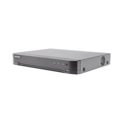 HIKVISION DS-7208HUHI-K1 DVR 8 Canales 4K TurboHD + 8 Canales IP/ 8 Megapixel/ / 1 Bahia de Disco Duro / 4 Canales de Audio / 4 Entradas de alarma / Videoanalisis