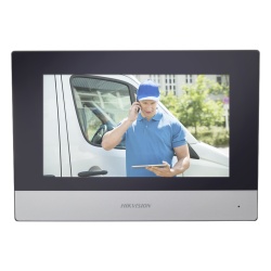 HIKVISION DS-KH6320-WTDE1 Monitor Híbrido IP WiFi Touch Screen / 7" / Resolución 1024x600 / PoE 802.3af / Audio Bidireccional / 8 Entradas de Alarma / Compatible 4 Hilos Analógicos