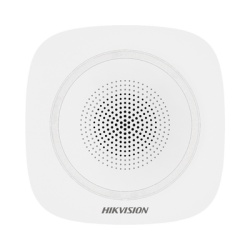 HIKVISION DS-PS1-I-WB Sirena Inalámbrica Interior / 110 dB / Estrobo Azul / 433 MHz / AES-128 / -10° a 55°C