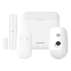HIKVISION DS-PWA48-K-CAM Kit de Alarma Inalámbrica / 48 Zonas / PIR con Cámara 640x480 / Cifrado AES-128 / Wi-Fi / Batería de Respaldo 3 Años