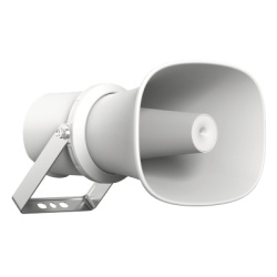 HIKVISION DS-QAZ1325G1T-EY Bocina IP Tipo Trompeta / 25 Watts / PoE / Anti-corrosión / IK10 / Entrada de Alarma / TTS / SPL 124 dB @ 1 m