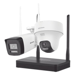 HIKVISION NKS424W02H Kit de Videovigilancia IP Inalámbrico / 4 Megapixel / NVS 4 Canales / 2 Cámaras Wi-Fi / Dual Light / Audio Bidireccional / Micro SD 512 GB