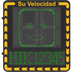 HIKVISION YJP7681-188-NR Display LED para Control de Velocidad / Alcance Visual 100 m (328 ft) / Indicación por Código de Colores / IP66 / Wi-Fi y Ethernet / Radar Compatible