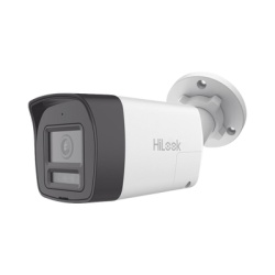 HiLook by HIKVISION THC-B127-LTS [Audio Bidireccional + Dual Light + ColorVu] Bala TURBOHD 2 Megapixel (1080p) / Lente 2.8 mm / 30 mts IR EXIR + 20 mts Luz Blanca / Microfono y Bocina Integrado / Exte
