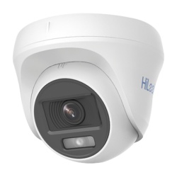 HiLook by HIKVISION THC-T129-P Turret TURBOHD 1080p / Imagen a Color 24/7 / Lente 2.8 mm / ColorVu Lite / Luz Blanca 20 mts / Uso en Interior / Policarbonato