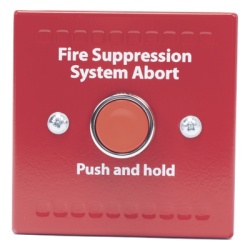 HOCHIKI HCVR-AS-R Boton De Aborto Para Panel De Supresion De Incendio HCVR-3R Serie FirePro Xtinguish (0100-16560)