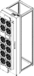 HOFFMAN 10630-201 Enfriador de Puerta Trasera para Rack 42U / 800W Agua Refrigerada / 12 Ventiladores DC Hot-Swap / Ethernet SNMP Modbus / Hoffman RackChiller RDHX PRO