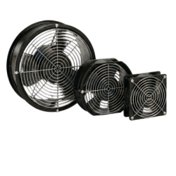 HOFFMAN A6AXFNGQ Ventilador Axial Compacto 6 Pulgadas / 115VAC / 102CFM / Silencioso / Acero Negro / 50 000 Horas Operacion
