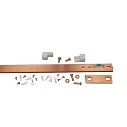 HOFFMAN DG19 Barra de Tierra Fisica para Rack 19" (482.6 mm) / 1 UR / Aleacion de Cobre 110 Estanado / Espesor 6 mm / Cumple EIA-310-D / Incluye Kit de Montaje