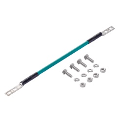 HOFFMAN DGJ Kit de Jumper de Tierra Fisica de Cobre 6 AWG Fabricado con Aislamiento THW y Terminales de Dos Orificios en Cada Extremo 30 cm de largo