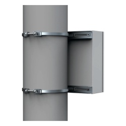 HOFFMAN EPF0400 Kit de Fijacion para Postes / Enclosure Pole Fixation / Acero Galvanizado / Carga Maxima 900 N / Diametro Poste 80-250 mm (3.15-9.84 in) / 2 Perfiles + Accesorios
