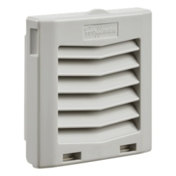 HOFFMAN HG0500404 Rejilla de Escape para Ventilador con Filtro HG / Proteccion IP54 / Compatible con Ventiladores HF05 de 5 in (127 mm) / De Plastico / Color Gris Claro