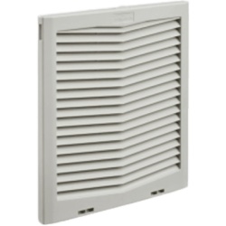 HOFFMAN HG1300504 Rejilla de Escape para Ventilador con Filtro HG / Protección Tipo 12 IP55 / Compatible con Ventiladores HF13 de 13 in (325 mm) / Plástico / Gris Claro RAL 7035