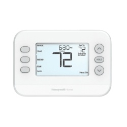 HONEYWELL HOME RESIDEO TH2110U4004/U Termostato Programable / 1H/1C / Pantalla 4.84 Pulgadas Cuadradas / Alimentación 24 VCA o 2 Baterías AA / Placa de Montaje UWP