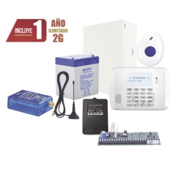 HONEYWELL HOME RESIDEO VISTA48-MINI2-FALL Kit de alarma / panel VISTA-48 / comunicador 2G multimarca MINI01-2G / botón de pánico con detección de caídas / app RControl