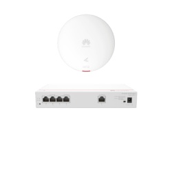 HUAWEI DEMO-S380-AP361 Kit DEMO de Router Multi-Servicio / 1 puerto 10/100/1000 Mbps(WAN) / 4 puertos 10/100/1000 Mbps(LAN) PoE / 50W + Punto de Acceso Wi-Fi 6 / 1.775 Gbps / MU-MIMO 2x2 (2.4GH y 5GHz