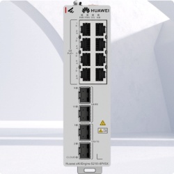 HUAWEI S210I-8P4SX Switch Industrial eKit / 8 Puertos PoE+ Gigabit + 2 SFP + 2 SFP+ / Montaje en Riel DIN / Fuente Redundante 1+1 : 54 a 57 VCD / Libre de licenciamiento / Gestion gratuita desde la Nu