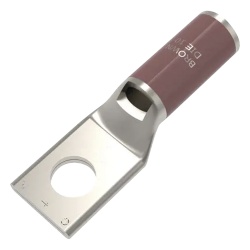 HUBBELL BURNDY HUB-YA2-CL4-BOX Zapata Terminal de Compresion BURNDY Canon Corto para Tornillo de 3/8" y Calibre 2 AWG.